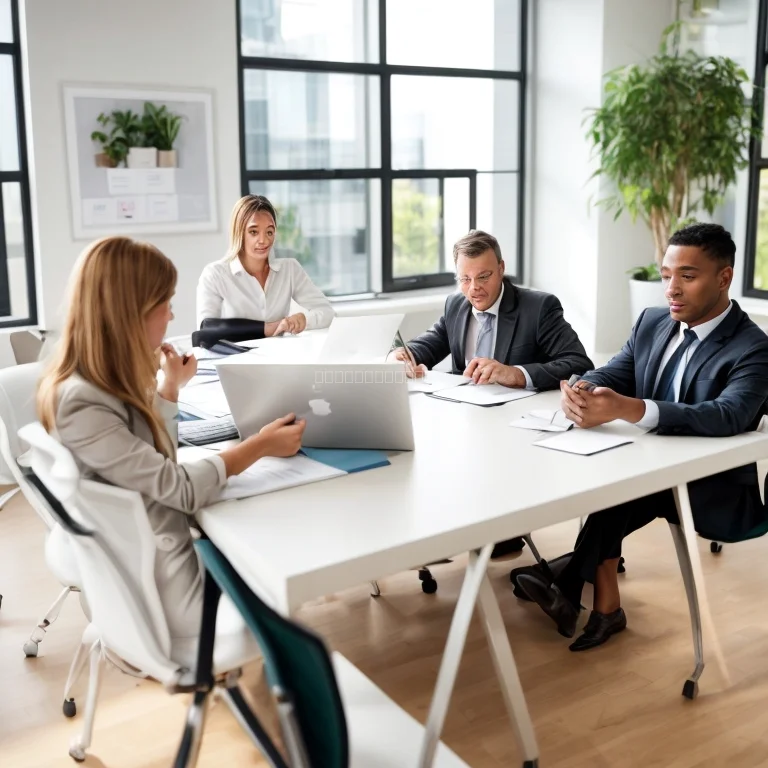 Illustration of a diverse business team cultivating a holistic mindset